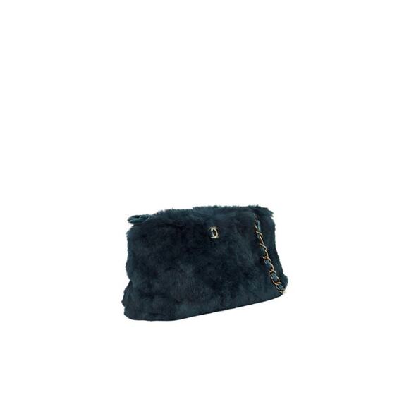 CHANEL Green Fur Chain Shoulder Bag A-A13229 - Picture 2 of 10